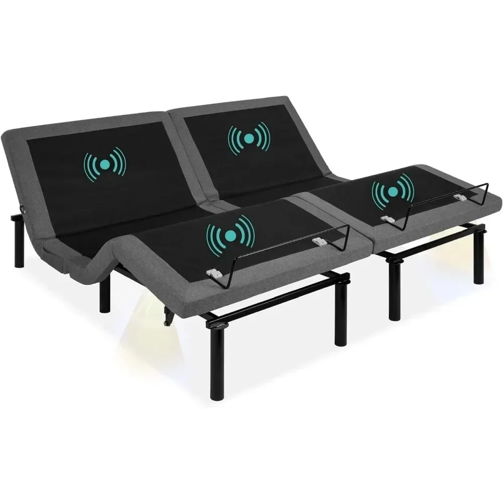 

A Products Ergonomic Adjustable Bed, Zero Gravity Base for Stress Management w/Head , Wireless Remote Control, Massage