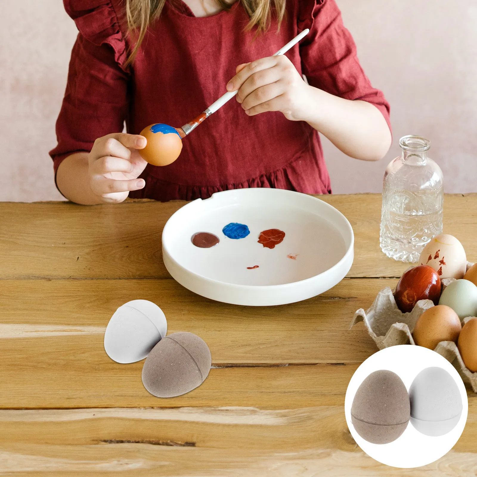 

24 шт. пасхальных бумажных яиц, пустые, для самостоятельного рисования, для поделок, декора, семейных мероприятий, использования в классе, наполнитель для корзин