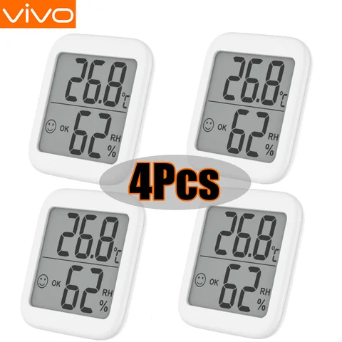 VIVO 2025 Mini Indoor LCD Digital Thermometer Hygrometer Indoor Room Temperature Humidity Meter Sensor Gauge Weather Station