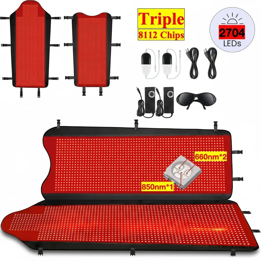 Red Light Therapy Mat, Full Body Infrared Therapy Blanket, Dual Wavelength LED Light Pad, Premium Medical-Grade TPU