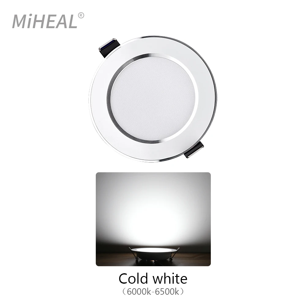 10PCS LED Downlight Deckeneinbauleuchte 5W 9W 12W 15W Dreifarbig dimmbar/Kaltweiß/Warmweiß LED-Strahler AC 220V