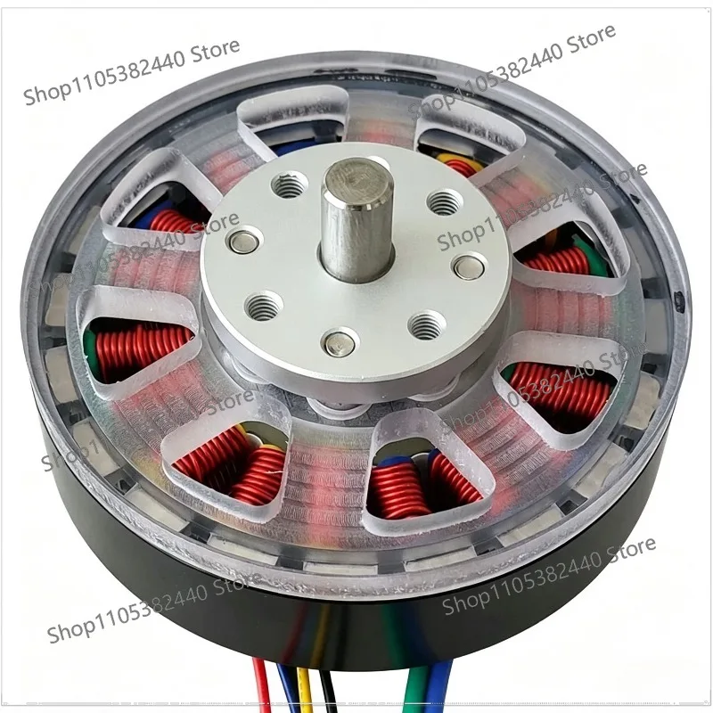 100W Disc Type BLDC Motor 18N20P DC 24V, Pancake Brushless Motor with Hall Sensor, High Torque Low Speed Motor for Robot Joint