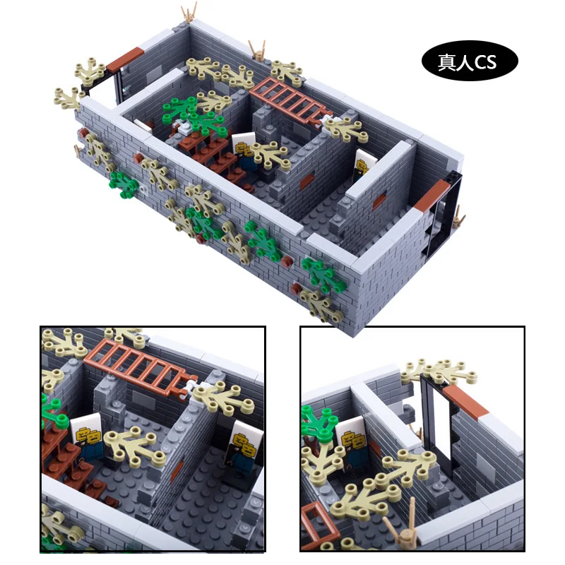 Scène de Police créative cs, arc et flèche, modèle de gamme de pistolet, blocs de construction, Kit de jouets éducatifs pour garçons, enfants et adolescents