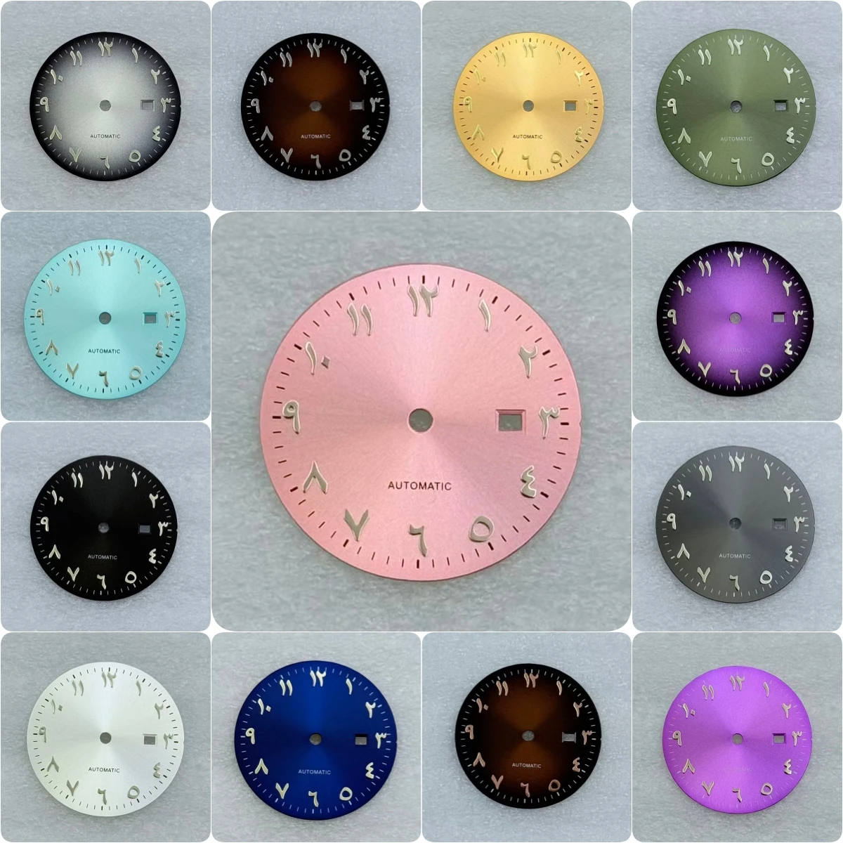 24.5mm No Logo Arab Sunburst Dial For NH05 Movement No Luminous Watch Modification Accessories Custom Logo