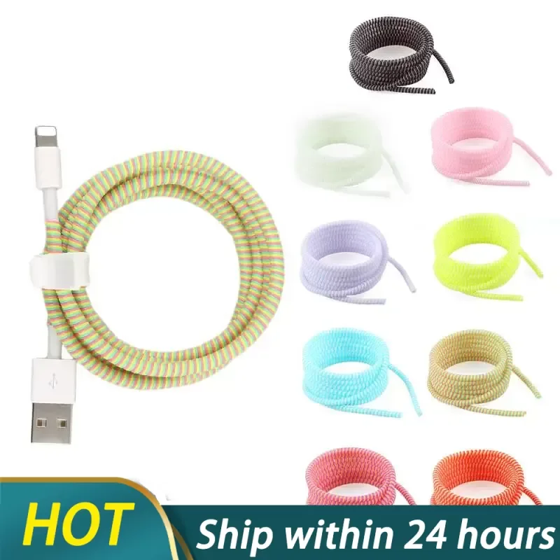 Cable Winder Wire Case Data Line Protection Spring Rope Twine Wire Cable Protector For Xaiomi IPhone Android USB Cable Cover