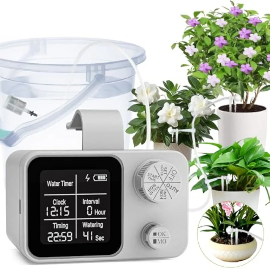 

Automatic Plant Waterer Indoor Plant Watering Devices System Self Drip Irrigation System Kit for Indoor Outdoor Garden Adjustab