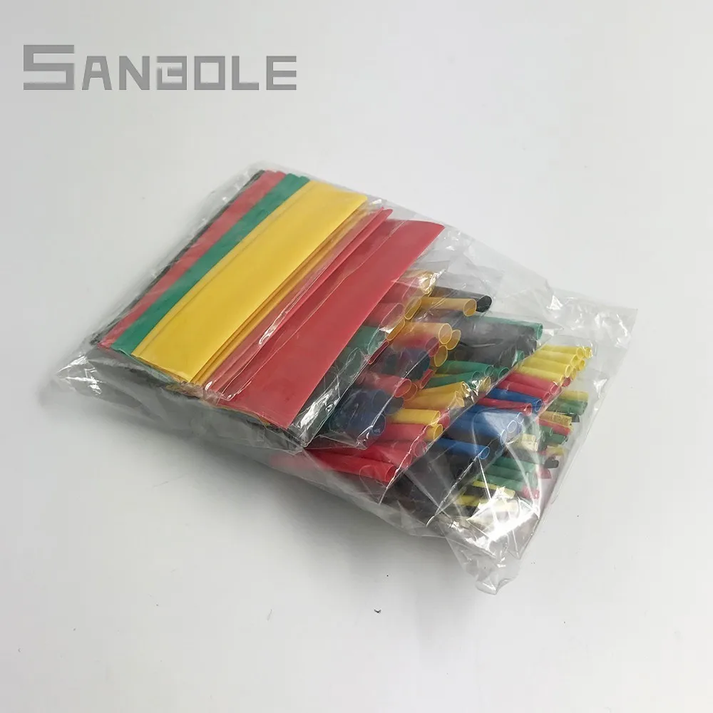 164PCS/Set Heat Shrink Tube Polyolefin Shrinking Assorted Wire Electrical Cable Insulated Sleeving Tubing Set