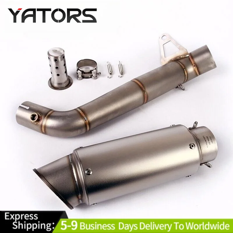 

For Honda CBR1000RR 2008-2016 Slip on Exhaust System Mid Link Pipe Muffler Tips Exhausts Pipes