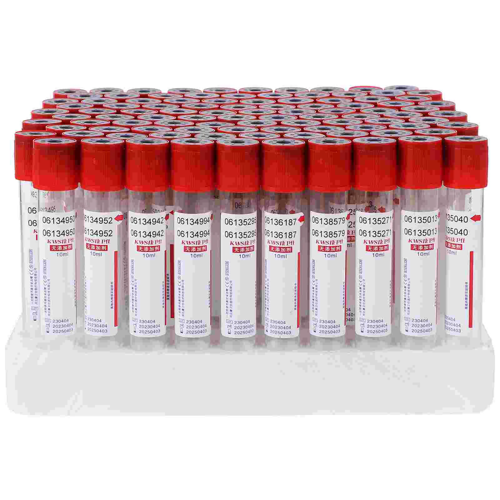 

10ml Blood Collection Tube Test Tubes with Lids Collecting Disposable Glass Negative Pressure