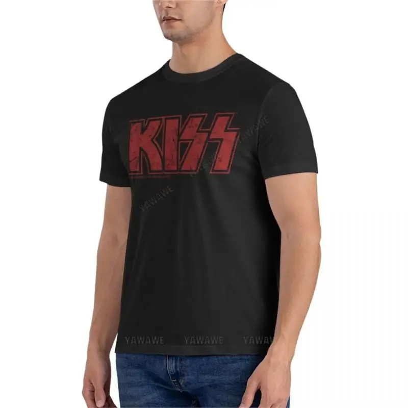 Kiss the Band logo red Classic T-Shirt black t shirts for men black t shirts anime clothes o neck shirt