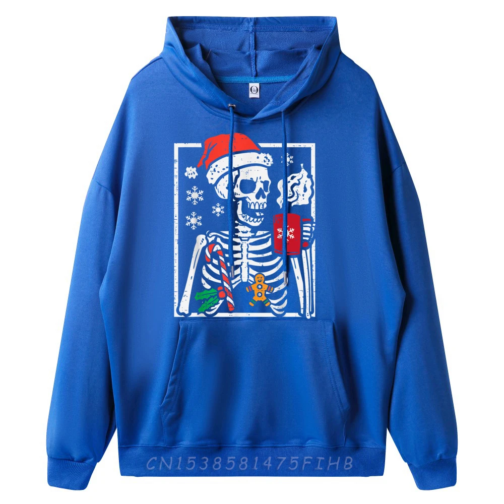 Christmas Skeleton Hot Chocolate Xmas Men Women Youth Graphic Sweatshirts Men Spring Men's Shirts Mens Tshirts Vintage Style