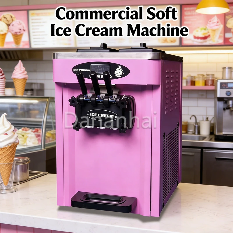 Máquina Comercial Sanwei para Helado y Yogur Congelado 18L-25L/H con Pantalla LCD, Máquina para Sundae de Fresa