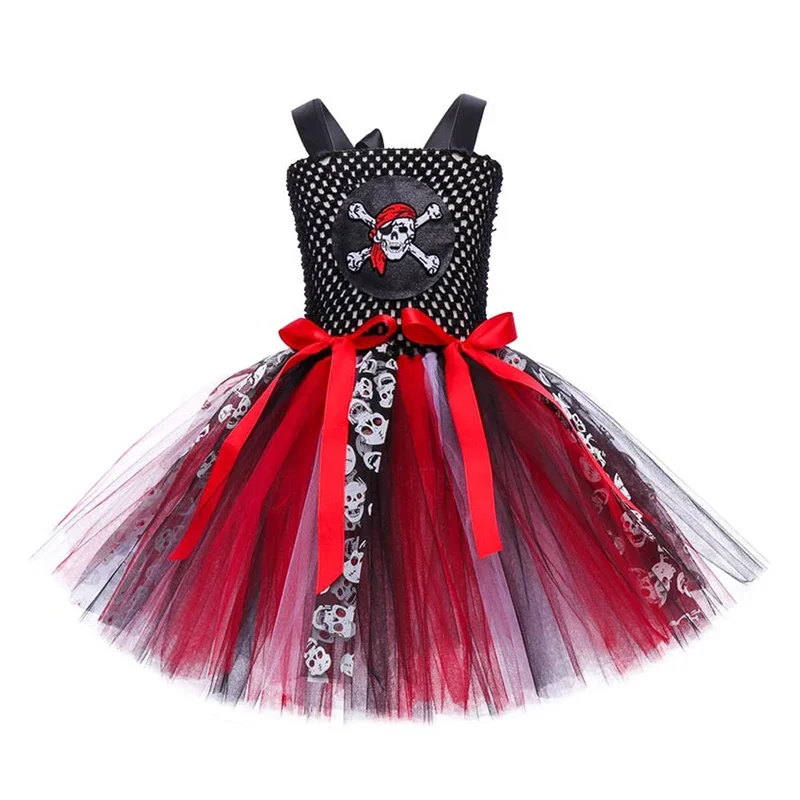 11Pirate Costume Girls Pirates of The Caribbean  Sparrow Cosplay Child Kids Clothes Prop Suit Carnival Party Costumes for Kids