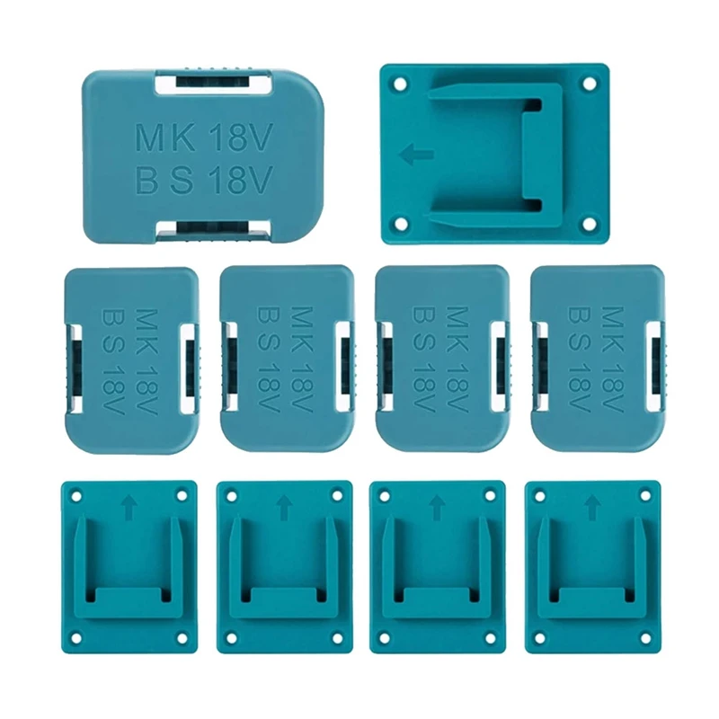 10Pcs Battery Storage Rack Battery Holder Case & Tool Holder Dock Mount For Makita  18V Fixing Devices Spare Parts Parts