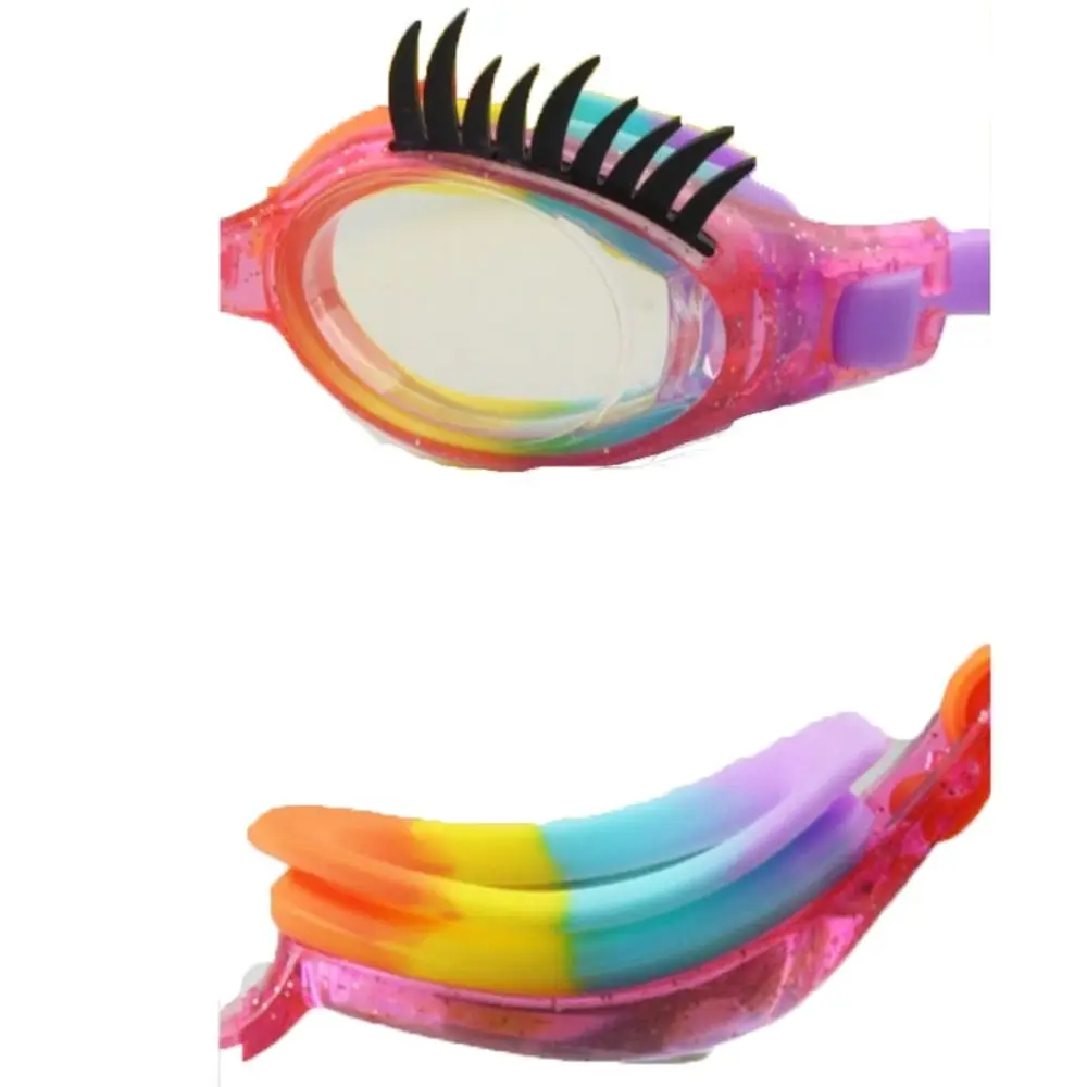 Eyelash Childrens Swimming Goggles Waterproof Anti Fog Eyelash Glasses HD Colorful Swimming Goggles Swim Training