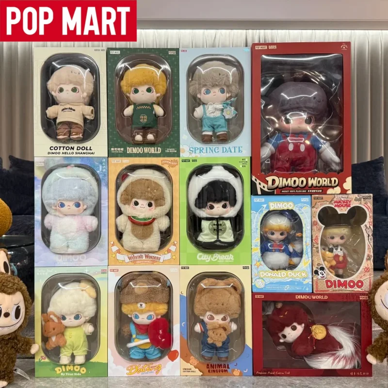 

POP MART Original DIMOO Series Cotton Doll Blind Box 20cm Cartoon Anime Peripheral Ornament Cute Toy Gift Girl Birthday Gift
