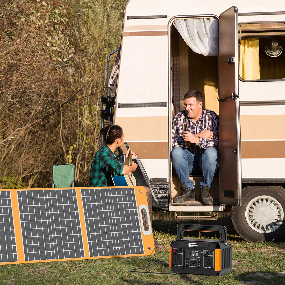 Flashfish P60 Tragbares Kraftwerk, 520 W, Solargenerator, 520 Wh Lithium-Ionen-Akku, Heim-Backup, Outdoor, Camping, mobile Stromversorgung