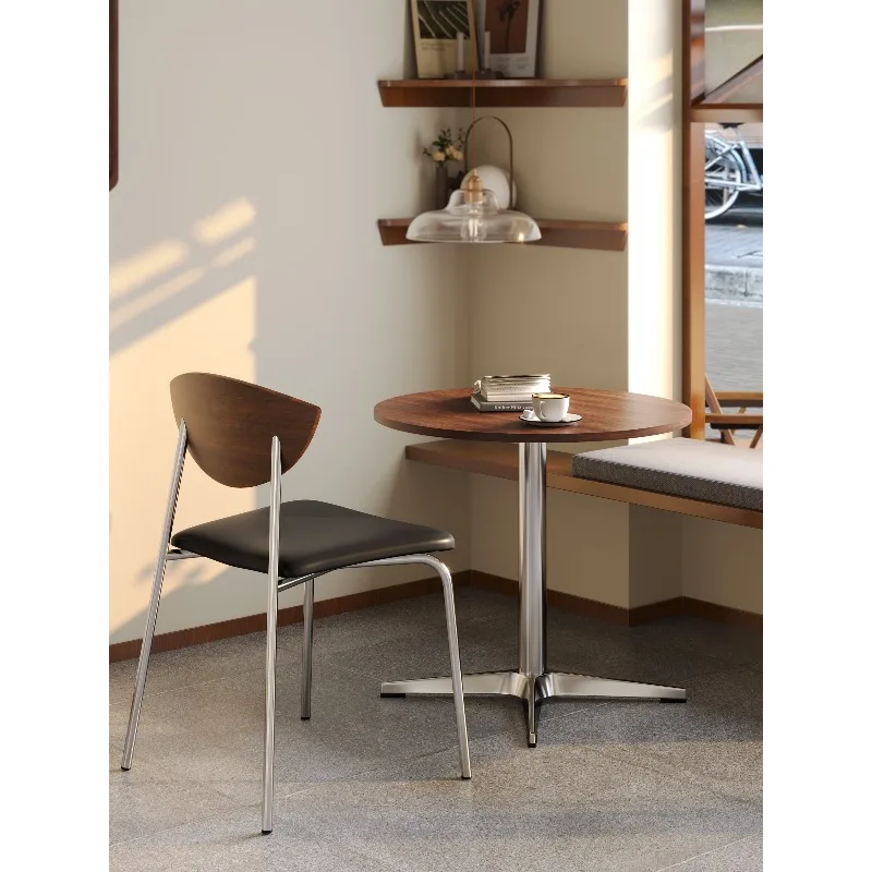 Modern Design Café Table Chair Set for Dessert Snack Hotel Homestay Meeting for Milk Tea Shop or Restaurant