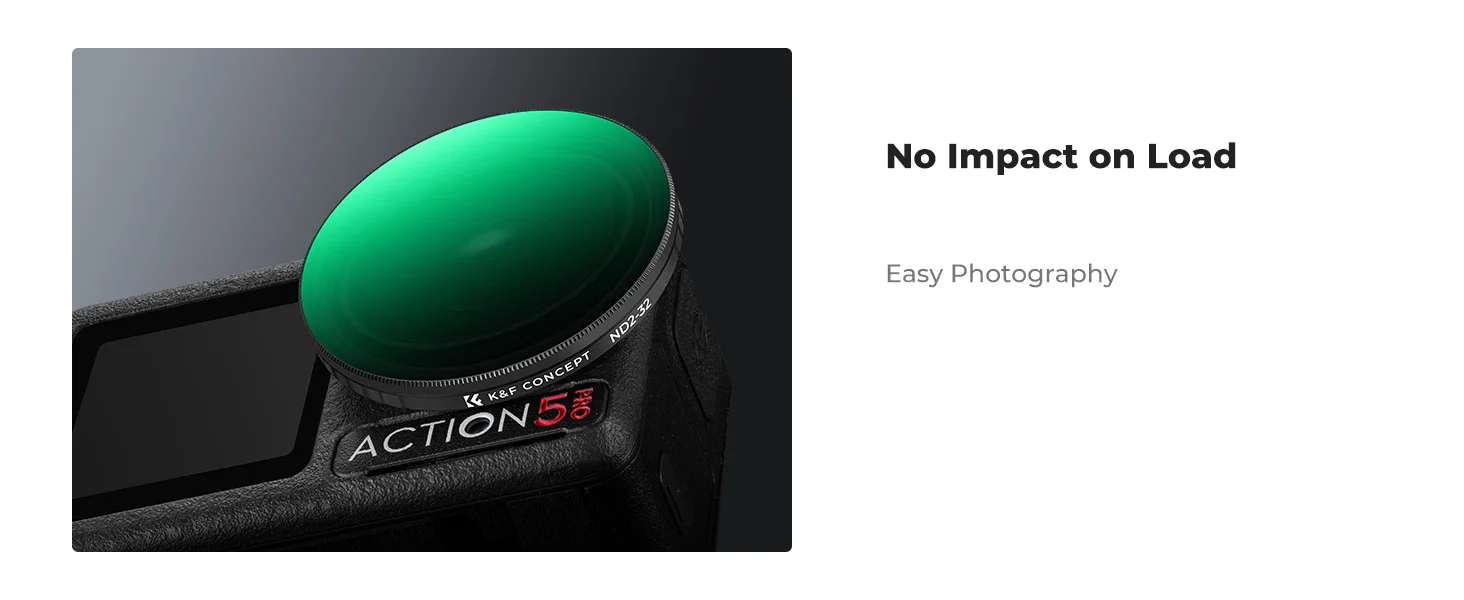 K&F CONCEPT Variabler ND2-32 Filter für DJI Osmo Action 5 Pro 4 3 Snap-on Originalfilter bleibt Einfach zu nutzen – Detail 3