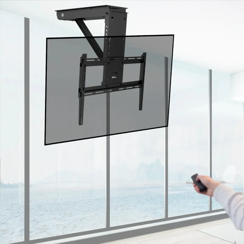 

32-85inch Electric Ceiling TV Take 80KG TV Wall Mount Lift Concealed Electric Pull Down Flip Up TV Lift Stand