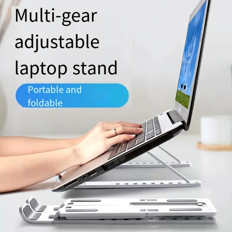 Suporte dobrável ajustável para laptop, Suporte portátil para notebook, Suporte ABS para Macbook Air Pro, Acessórios convenientes