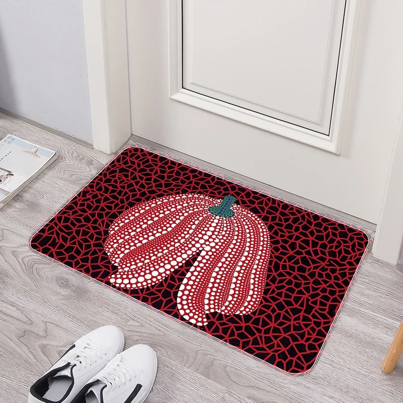 New Entrance Doormat Yayoi Kusama House Door Carpet Kitchen Carpets Bedroom Pad Absorbent Mat Hallway Rug Children Room Art Rugs