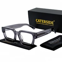 CATERSIDE gafas grandes cuadradas Retro para hombre, patillas con núcleo de acetato, gafas de alta calidad para mujer, montura de gafas ópticas para ordenador