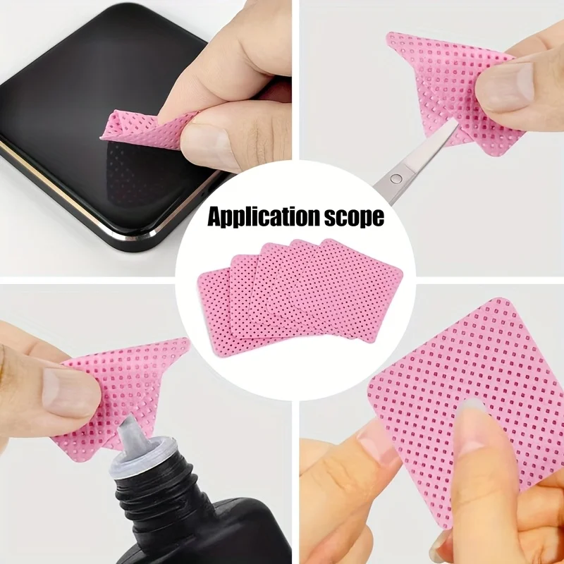 50 Toallitas de Terciopelo para Uñas, Súper Absorbentes, para Remover Esmalte en Gel, Extensiones de Pestañas y Uñas