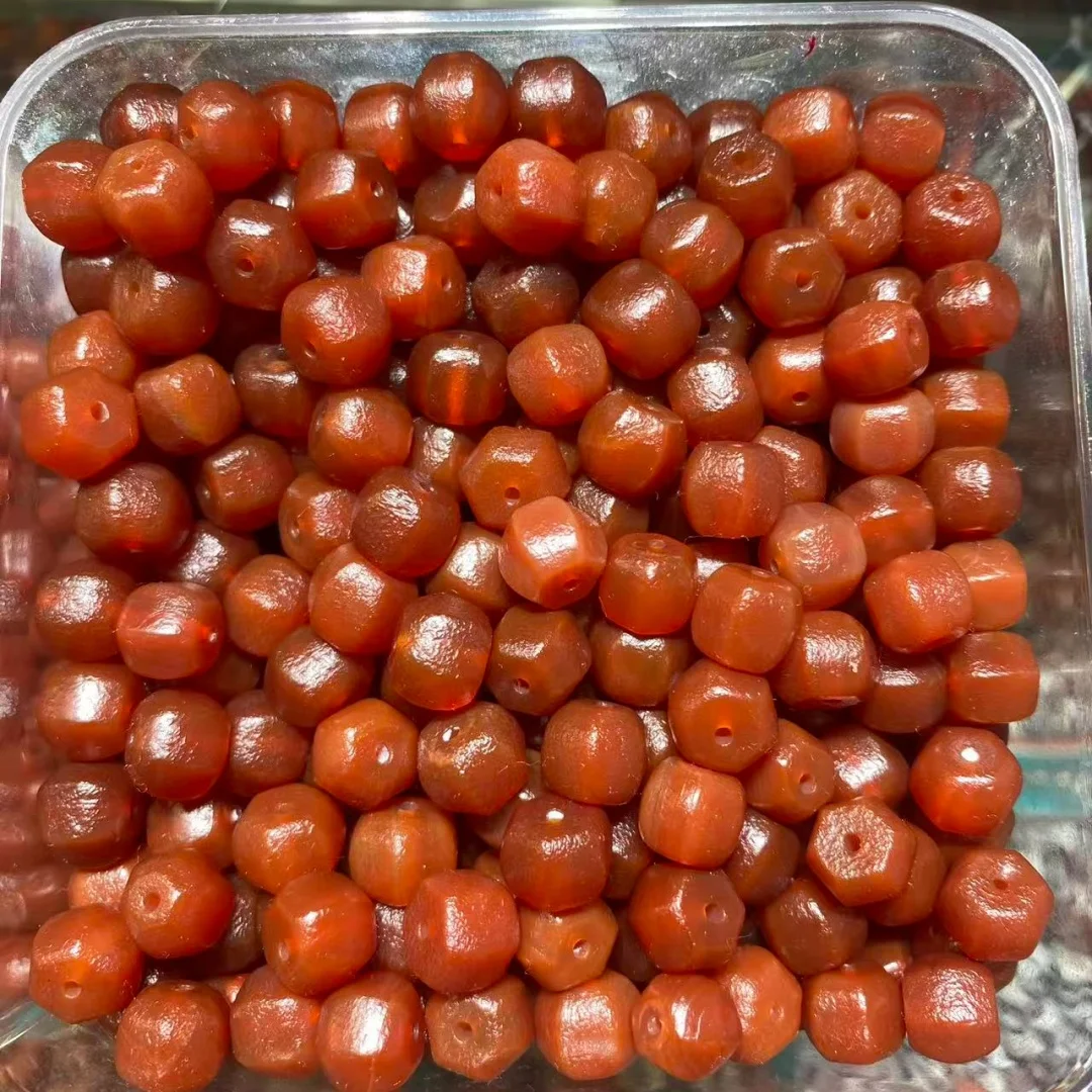 10pcs/lot Wholesale source of Dzi red agate Dzi bead bamboo joint bead hexagonal bead abacus bead gourd bead accessories