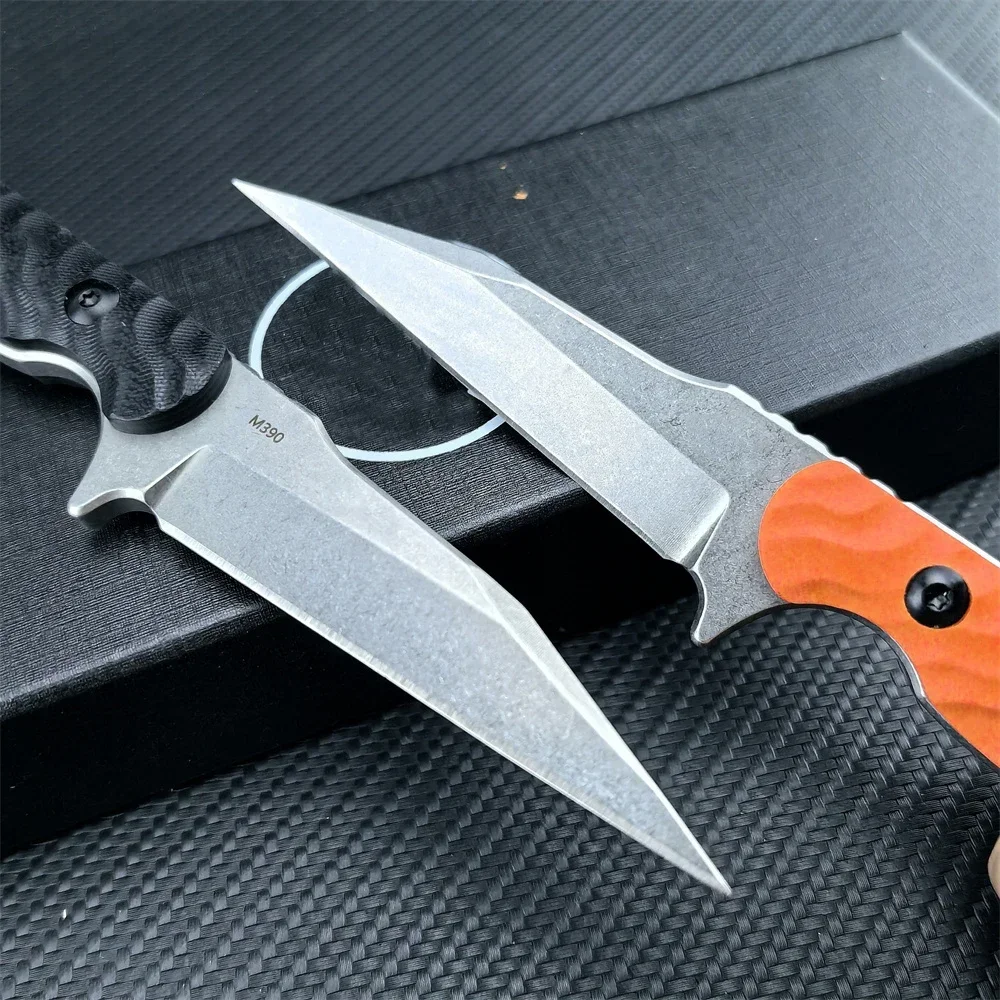 Fixed Blade 440c Steel Blade G10 Handle Full Tang Knife Sharp Portable EDC Rescue Tool Tactical Survival Knife with Kydex Sheath