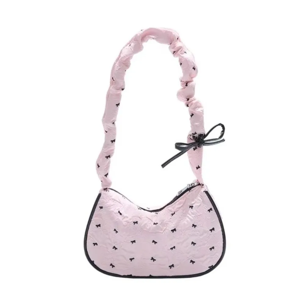 

Портативная сумка для подмышек в корейском стиле, легкая сумка через плечо небольшого размера, дизайнерская сумка с бантиками для женщин