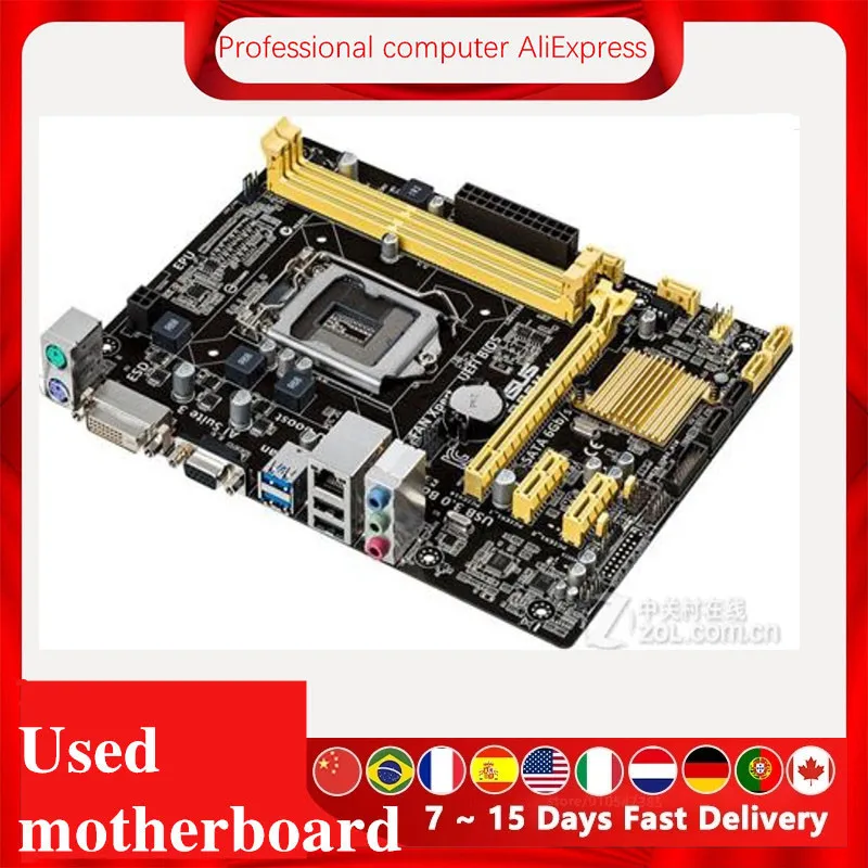 For Asus B85M-K Desktop Motherboard B85 LGA 1150 For Core i7 i5 i3  SATA3 USB3.0  Original Used Mainboard