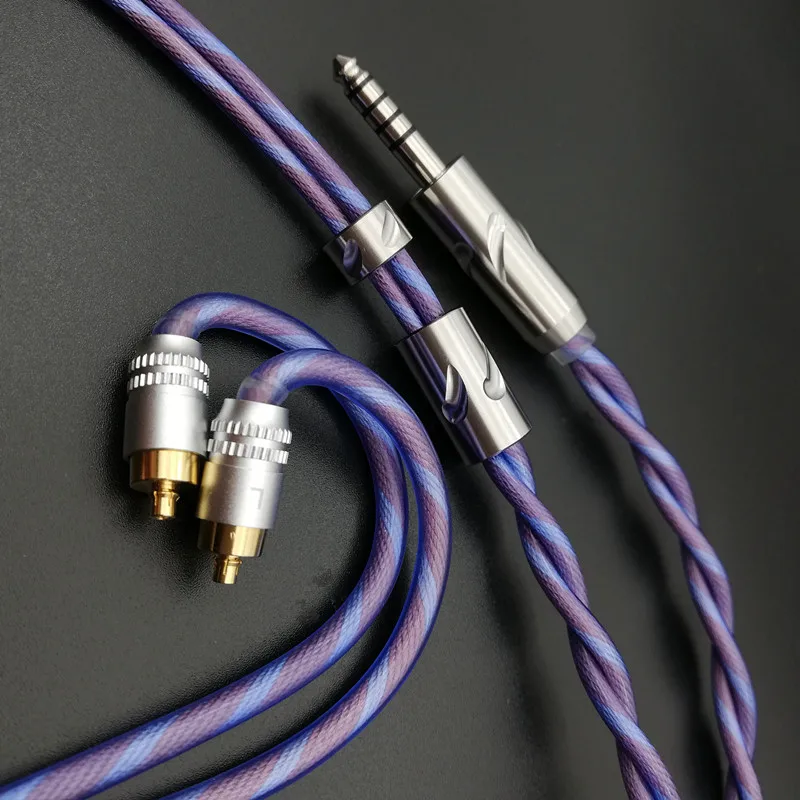 HIFI OCC Gold-plated single crystal copper silver-plated coaxial headphone upgrade Cable litz 4.4mm 3.5 2.5  mmcx 0.78 Z1R Type6