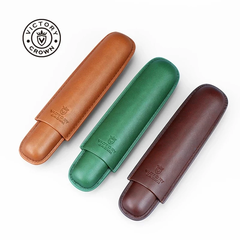 Mini Leather Cigar Tube Travel Cigar Case Pipe Portable Humidor Cigar Holder Waterproof Lighter Moisturizing Smoking Accessories