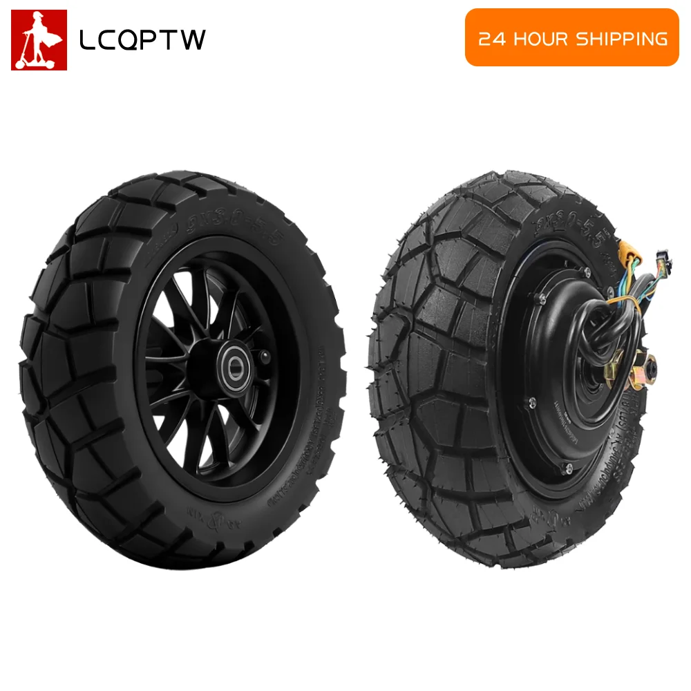 

9-дюймовое колесо 9x3.0-5.5 для электросамоката KuKirin G2 Pro 2024, 48В 600Вт, заднее мотор-колесо и передняя ступица с бескамерной шиной
