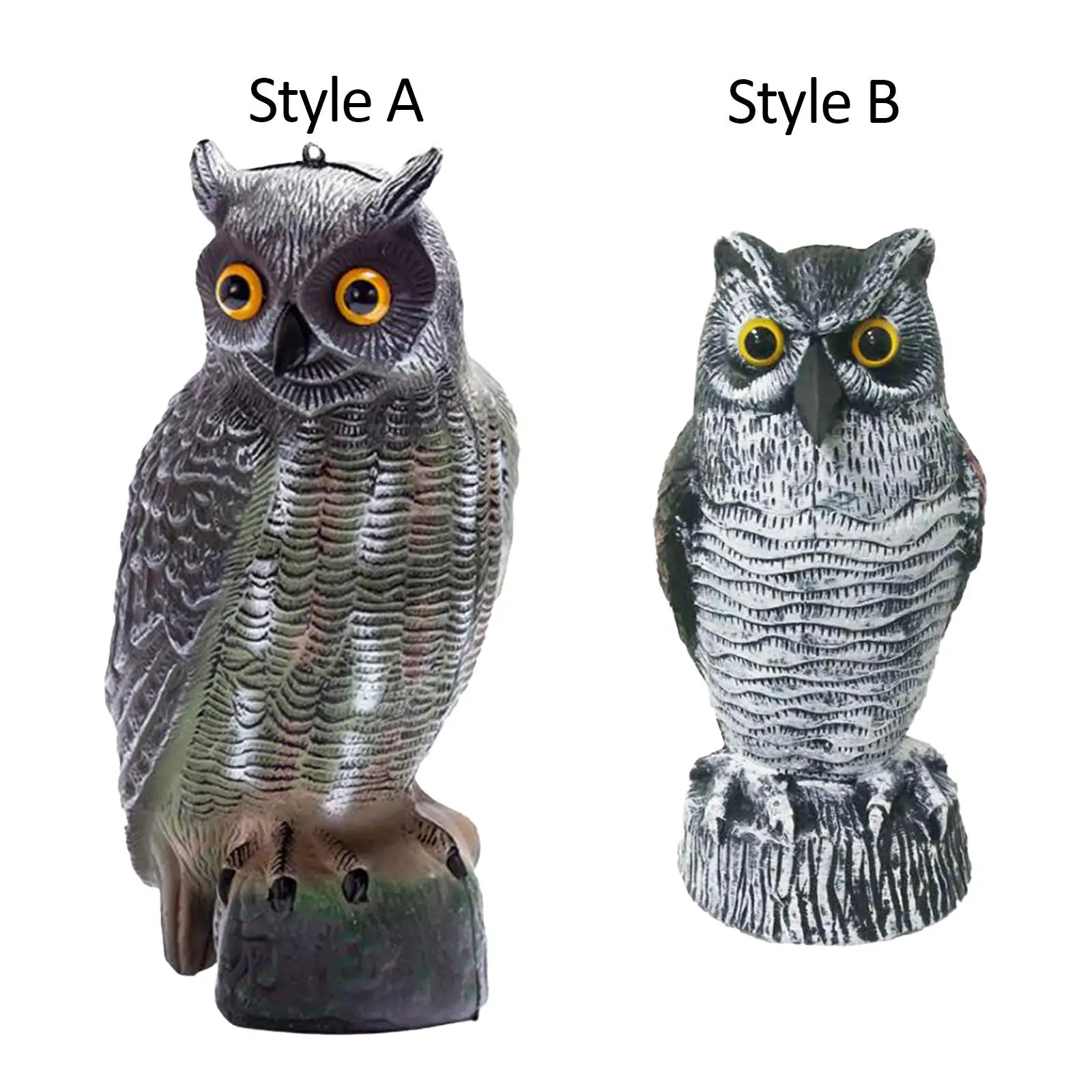 

Bird Fake Owl Decoy Sculpture, Realistic Owl Garden Statue Decoration,