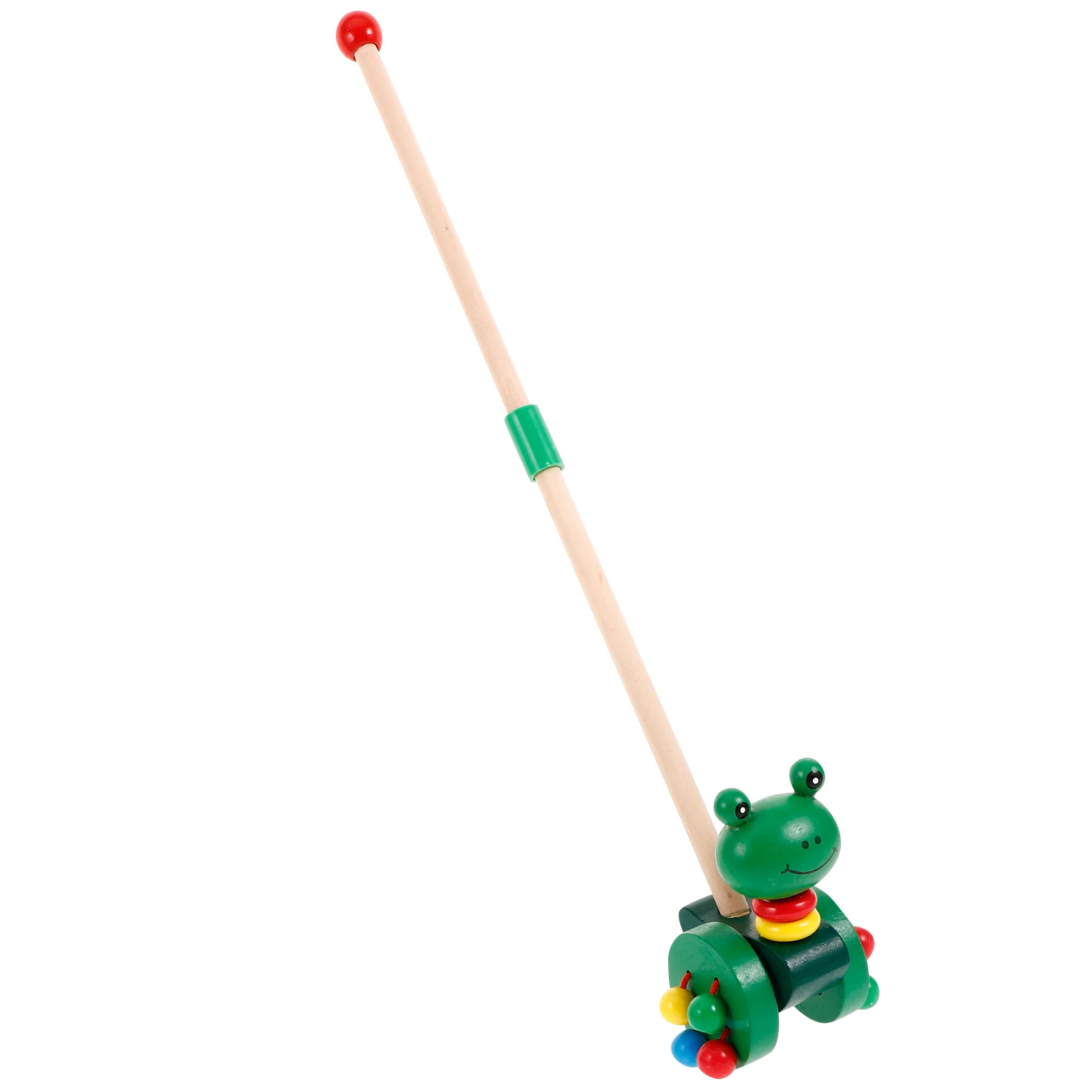 Kids Push Along Toy & Pull Baby Toys Walker Children’s Trolley for Wooden Animal Cartoon Toddler