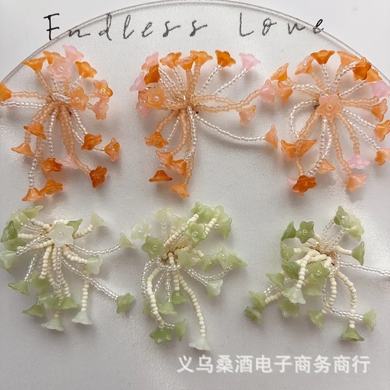 

Lily of the Valley Beaded Flower Shoe Charms for Clogs Sweet Youthful DIY Shoe Flower Cap Embellishment Handmade Beaded Buckle