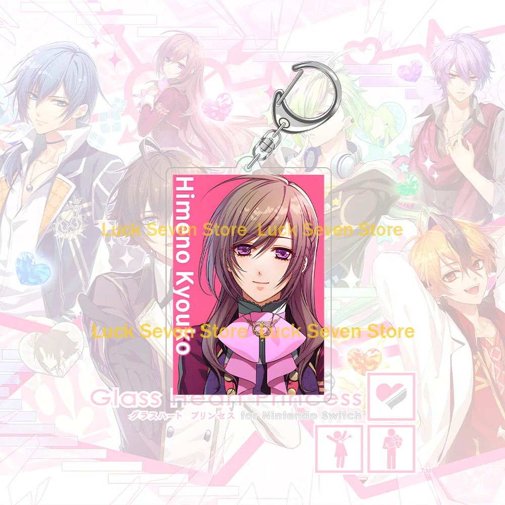 Glass Heart Princess Himeno Kyouko Karasuma Yukito Monji Himeno Jino Kuroe Kanesada Hoshino Kanata Chibi Stand Acrylic Keychain