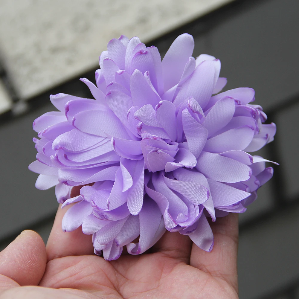 10 センチメートル大シフォン人工模擬生地造花結婚式の装飾女の子帽子アクセサリー DIY 造花