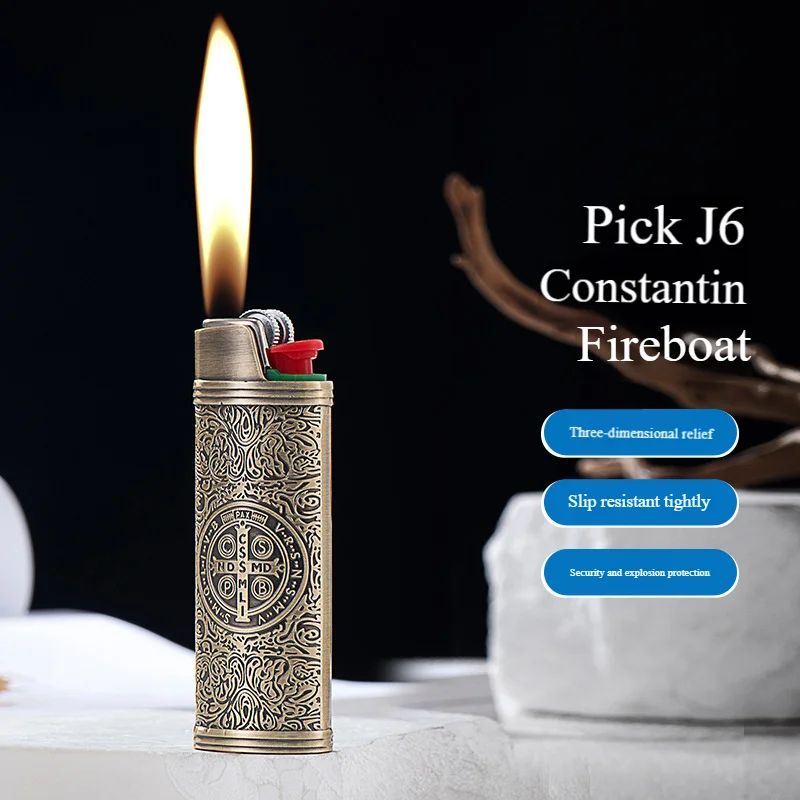 حافظة ولاعة BICJ6 من Constantine Style، درع معدني مضاد للانفجار ثلاثي الأبعاد، تصميم خفيف للغاية 38 جرام