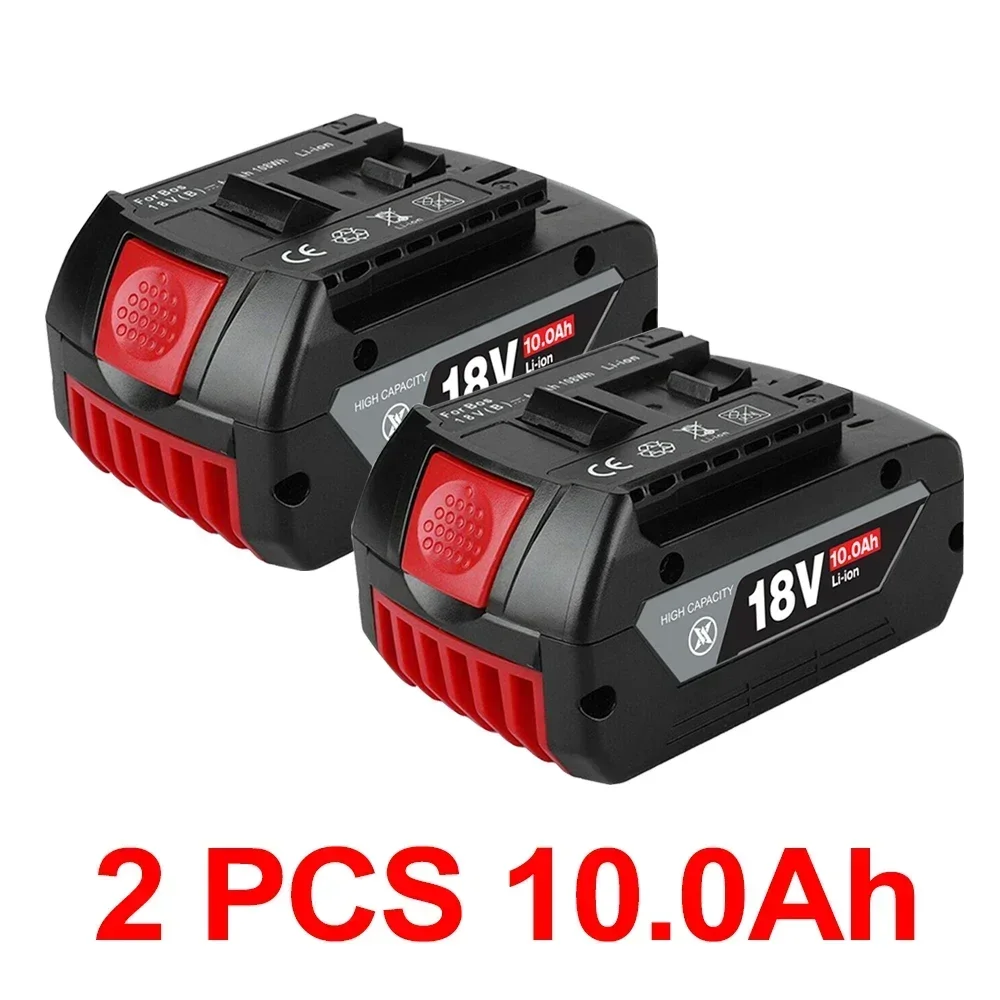 GBH 185-LI for Bosch professional 18V10.0AH Li-ion battery replacement with LED & for Bosch quick charger 14.4V-18V