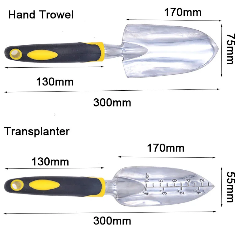 Multi-Function Garden Tool Hand Shovel/Triclaw Rake/Harrow/Drafter/Fork/Spade Loosening Potted Soil Planting Tools