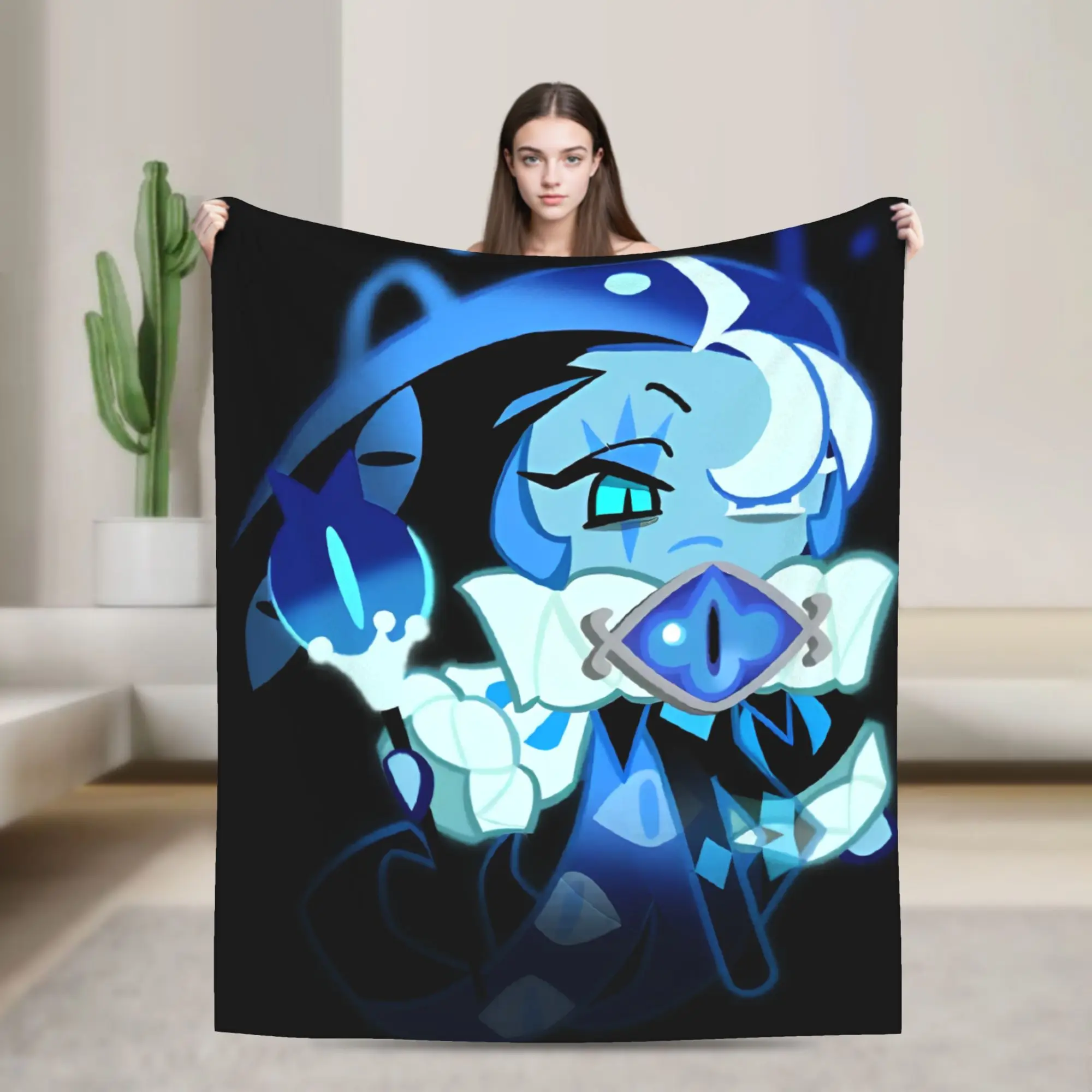 Shadow Milk Cookie Run Kingdom Blankets Cute Cartoon Anime Plush Vintage Breathable Throw Blankets for Coverlet Autumn/Winter