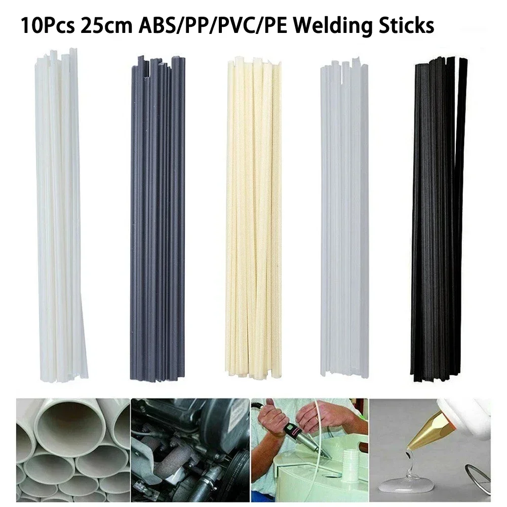 10PCS 250mm 9.84 Inch Plastic Welding Rods ABS/PP/PVC/PE Length Welding Sticks 5x2mm For Plastic Welder