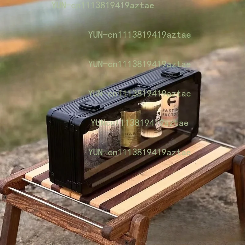 38L Transparent Atmosphere Lamp & Storage Box Waterproof Portable for Outdoor Camping Decor Light Accessory
