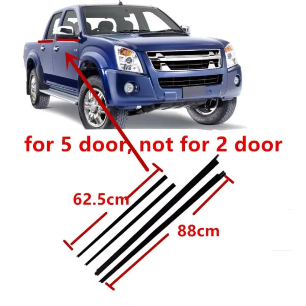 4 sztuki gumowych osłon zewnętrznych do Isuzu D-MAX 2002-2012 Uszczelka szklana do uszczelniania gumy 8- 98004222 -0