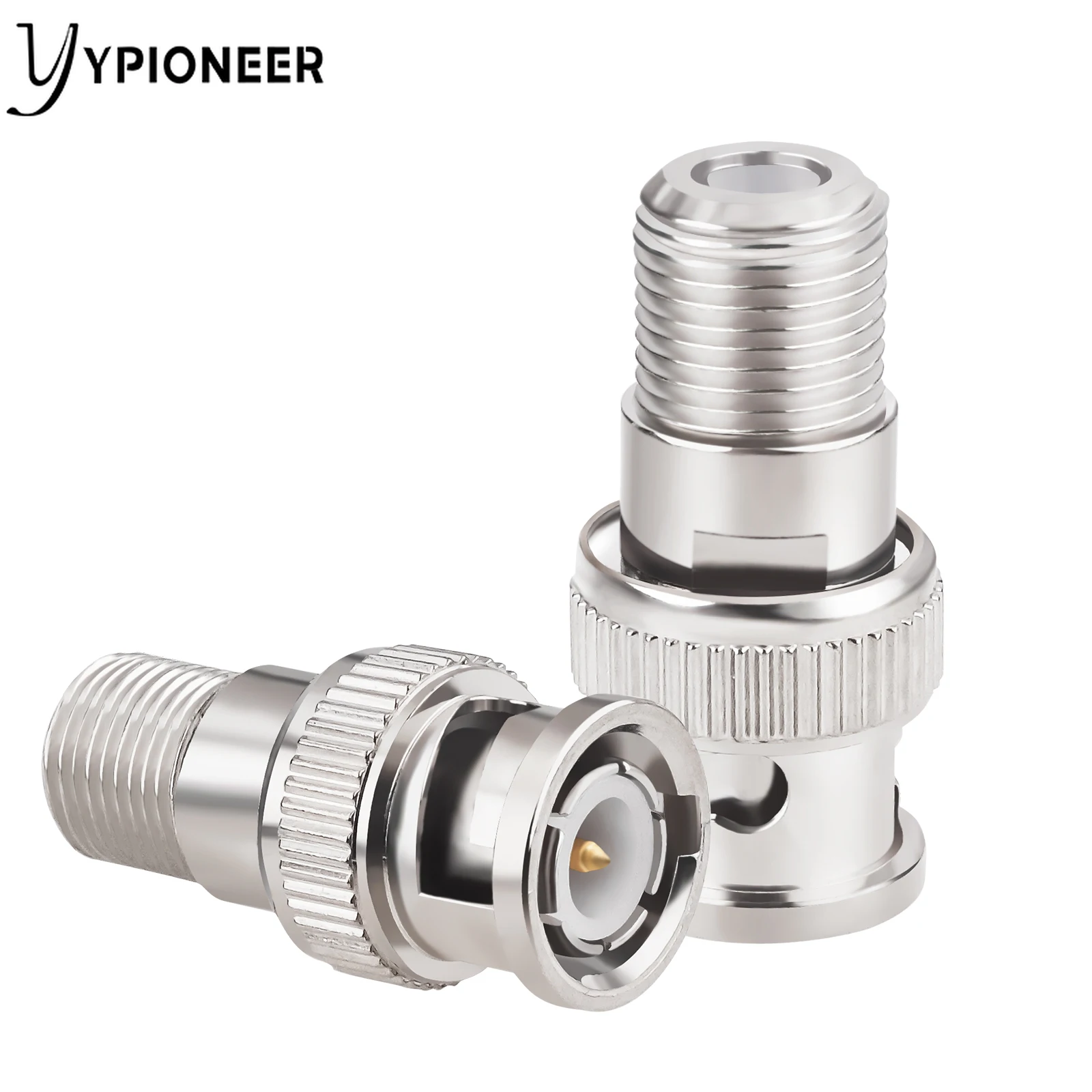 YPioneer C20122 1 Pack F to BNC Connector BNC Male to F Female RF Coax Coaxial 75 Ohm RG6 RG59 Connector Coupler Converter