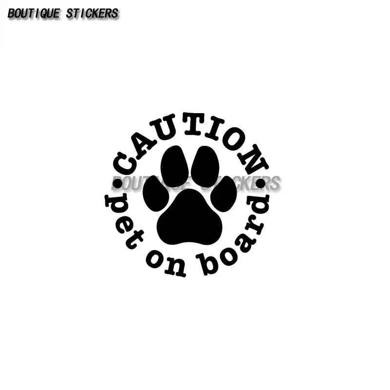 

Creative car sticker CAUTION PET ON BOARDAnimals Dog Waterproof PVC sticker Car motorcycle laptop case decal