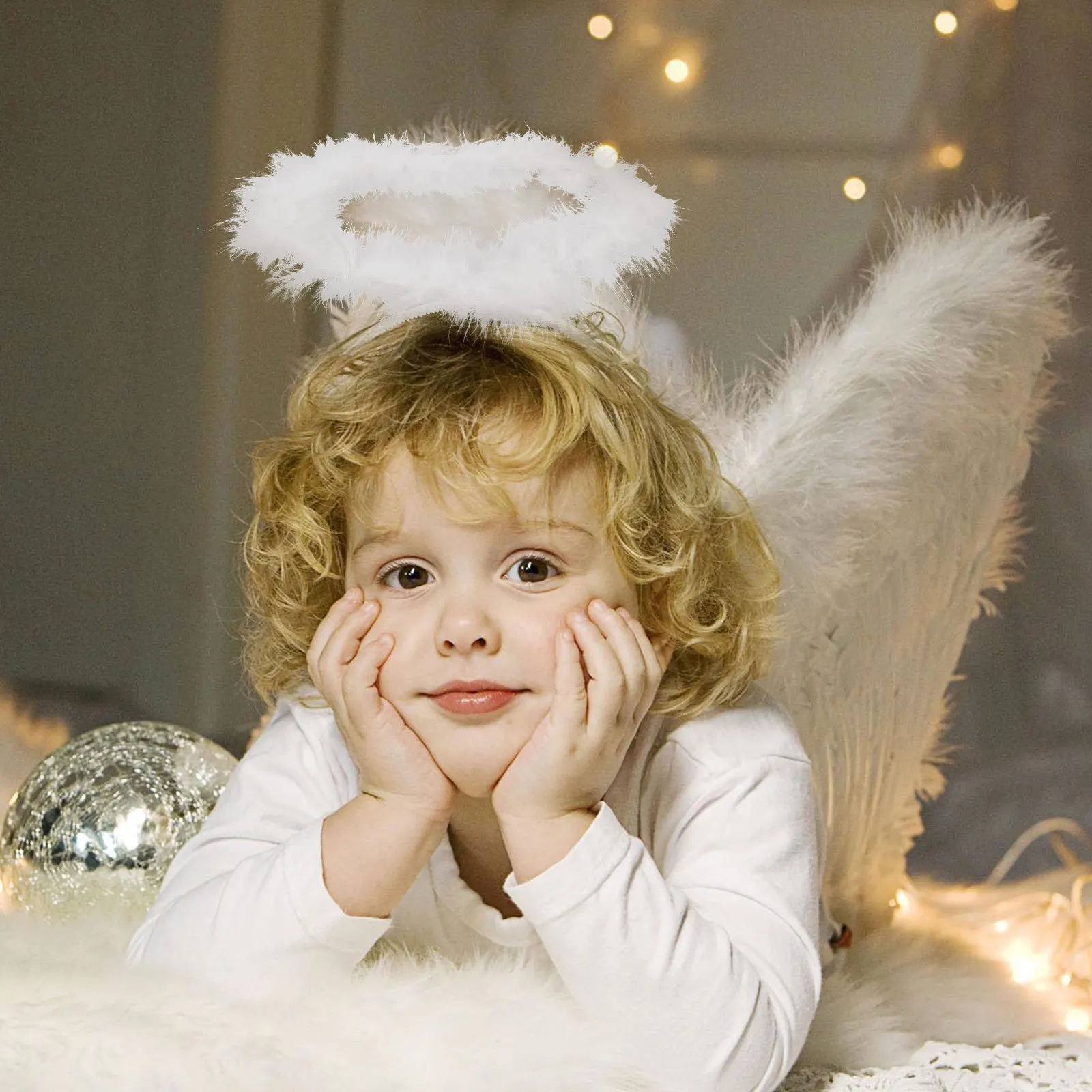 

2pcs Angel Hair Hoops Headband Halloween Devil Horns Party Costume Accessories Cosplay Decor Plastic Hair Styling Tool